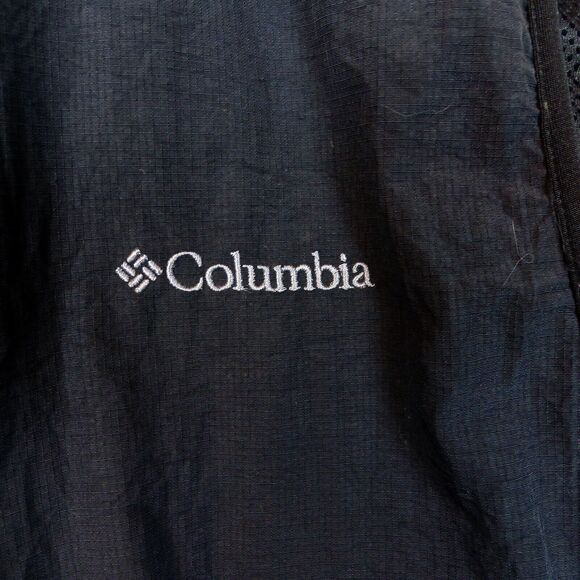 Columbia Ripstop Vest Mens L Black Full Zip Nylon Outdoor Hiking Techwear VTG - Picture 3 of 14